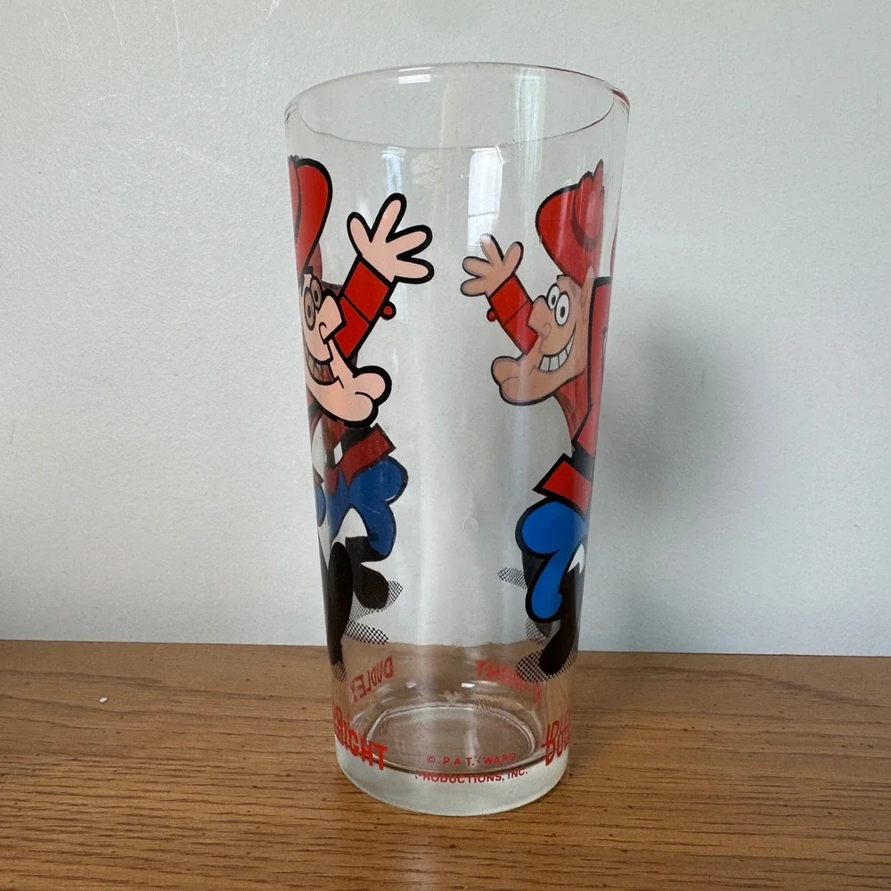 Vintage Dudley Do-Right Glass P.A.T. Ward Productions Rocky‎ Bullwinkle